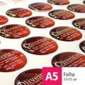 Cartela de Adesivo para Chaveiros - Resina PU - A5