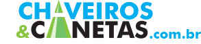 Chaveiros Emborrachados Metal e Canetas